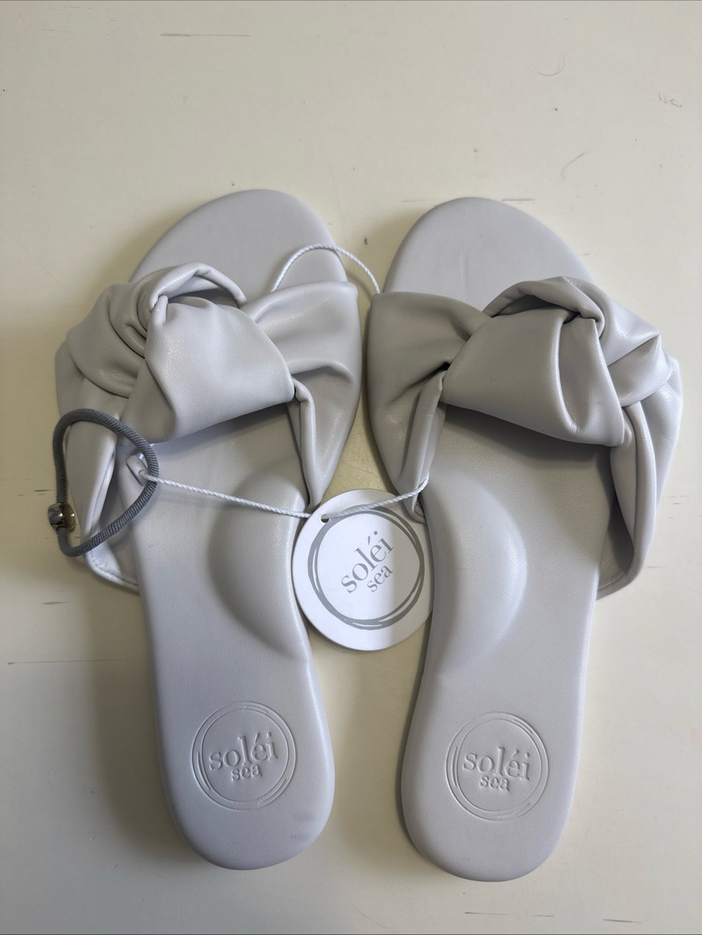 SOLEI SEA SANDALS WOMEN'S NOTTIE ICICLE VEGAN SLIDES SIZES 8 10 NEW NWT